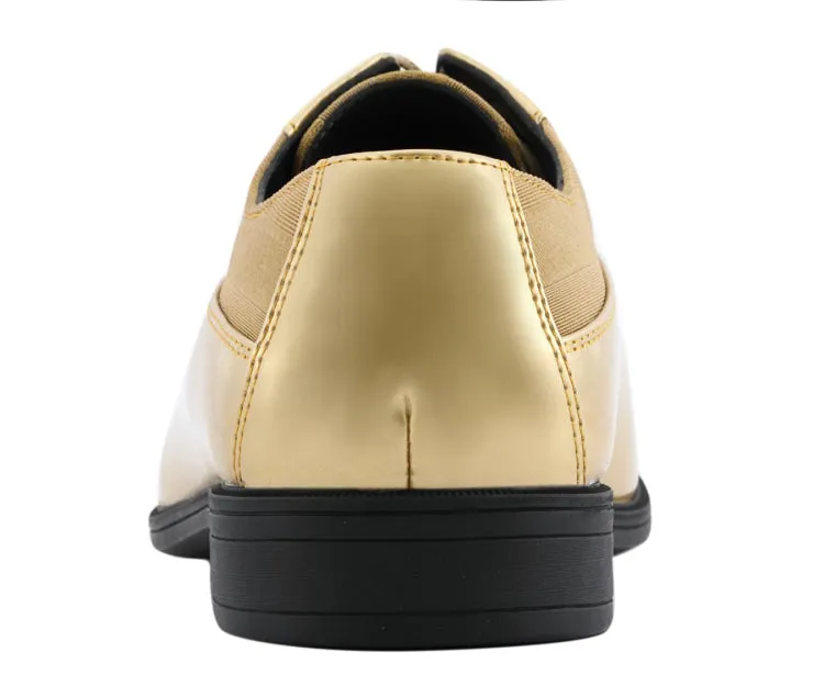 179 Gold Men’s Patent Leather Derby Shoes 179Gold