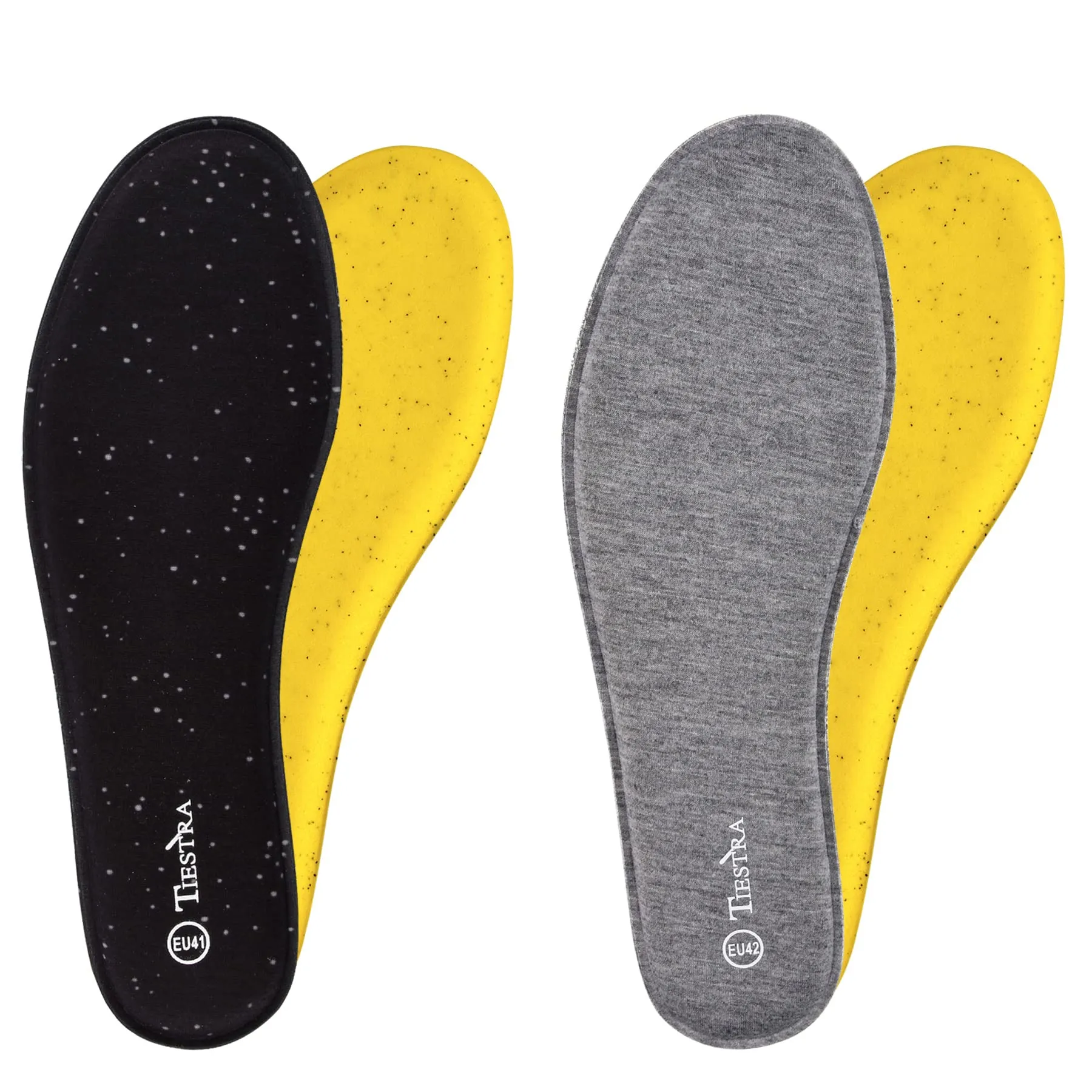 2 Pair -Shoe Inserts for Mens Memory Foam Insoles,Replacement Insoles for Work Boots Running Shoes, Cushion Shock Absorbing for Foot Pain Relief, Comfort Breathable Inner Soles 44EU,US11 Men: EU 44/US 11 Black grey(2 Pairs)