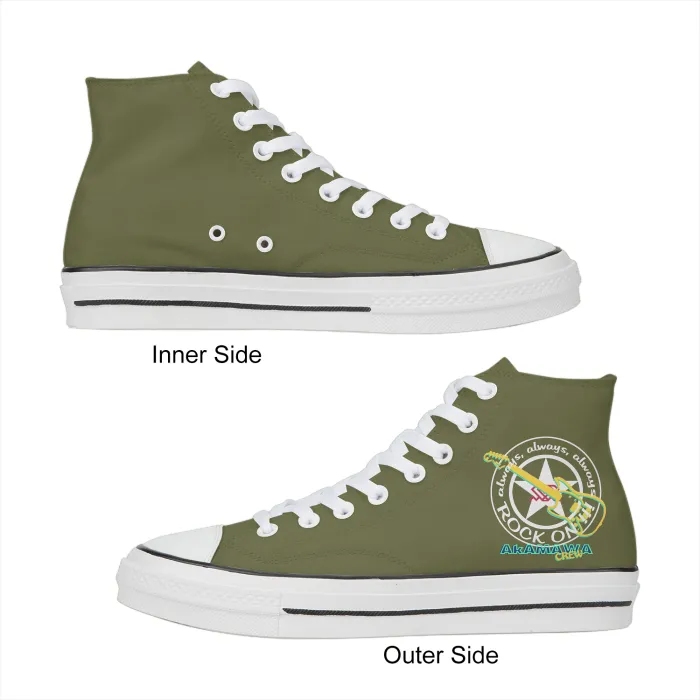AC20U001 ROCK ON! High Top Canvas Shoes, Youth Unisex