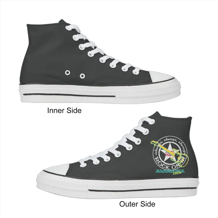 AC20U001 ROCK ON! High Top Canvas Shoes, Youth Unisex