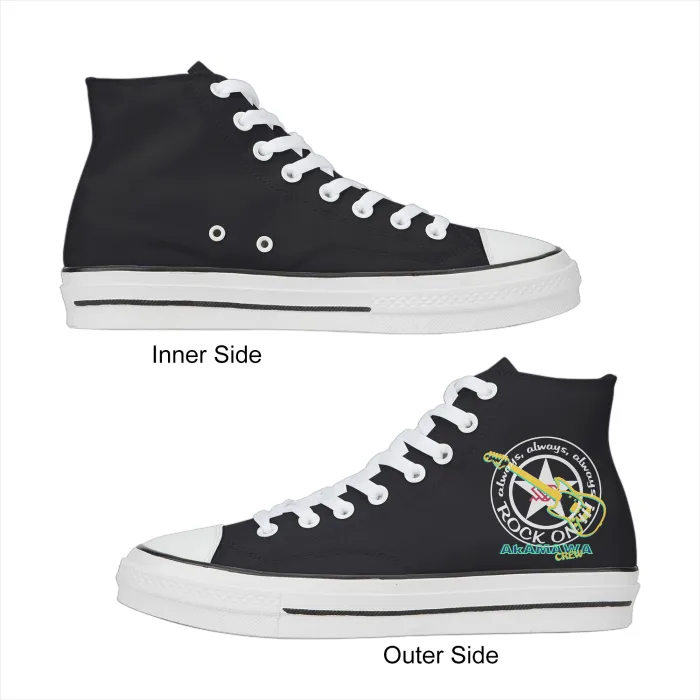 AC20U001 ROCK ON! High Top Canvas Shoes, Youth Unisex