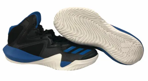 Adidas Big Kid's Crazy Team Basketball Athletic Shoes Black Blue Size 7