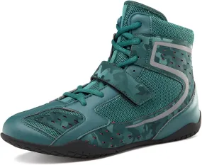 AIRFUL Wrestling Shoes Cross Trainer Breathable Durable Ankle Protection Lightweight Sole for Kids, Boys, Girls, Youth, Teenagers (Color : Green, Size : 10 Women/8.5 Men)