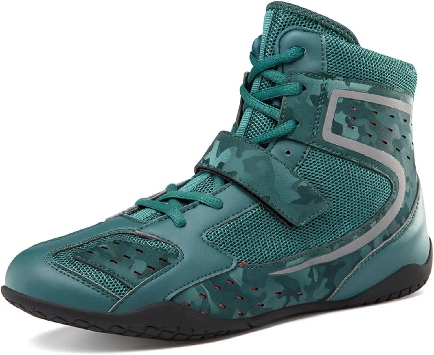 AIRFUL Wrestling Shoes Cross Trainer Breathable Durable Ankle Protection Lightweight Sole for Kids, Boys, Girls, Youth, Teenagers (Color : Green, Size : 10 Women/8.5 Men)
