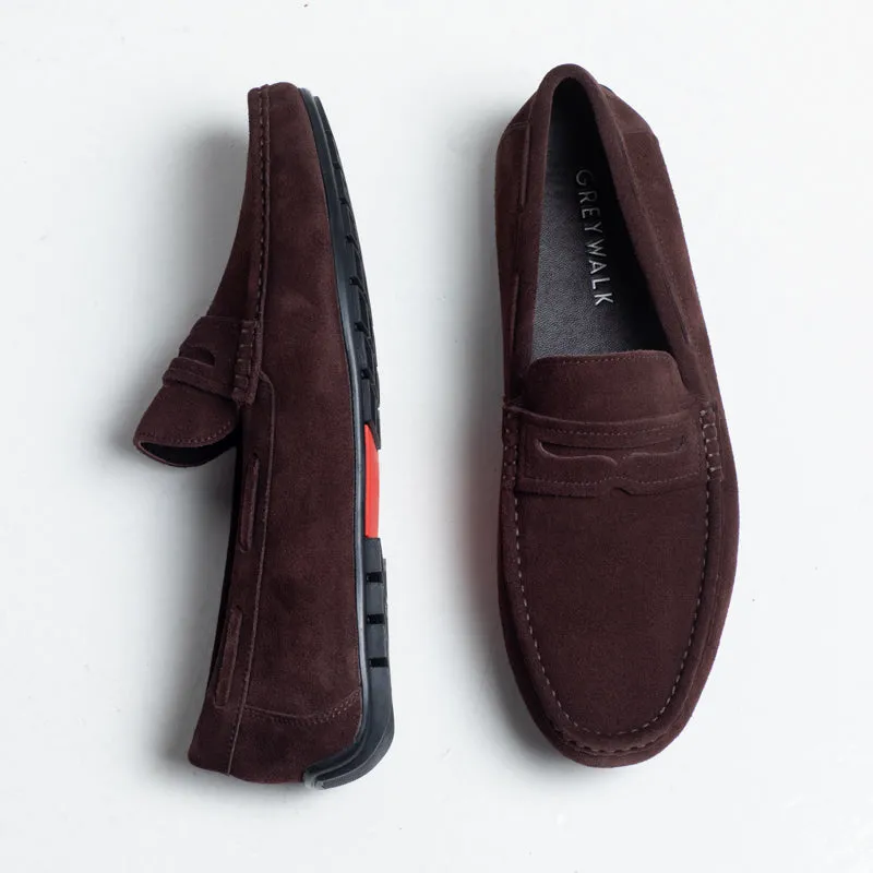 Alex Driving  Loafer - Suede Brown