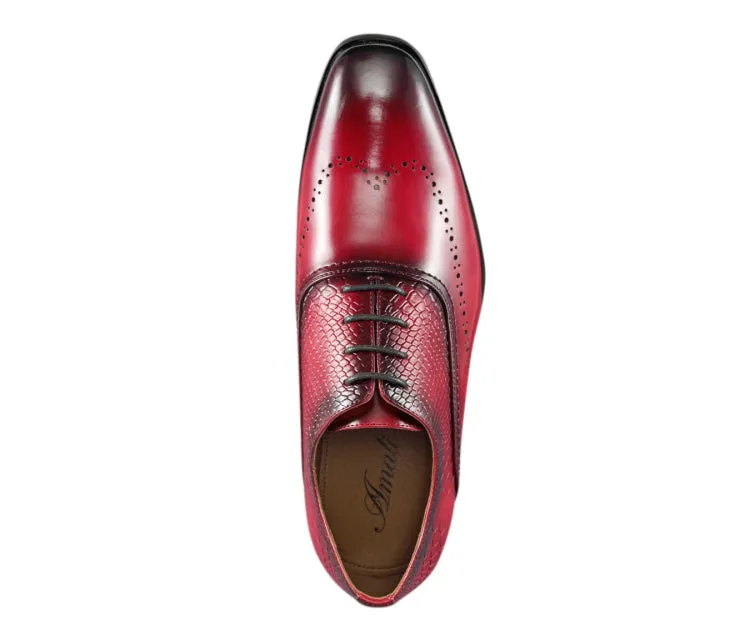 Amali Burke Oxford Men’s Red Leather Shoes