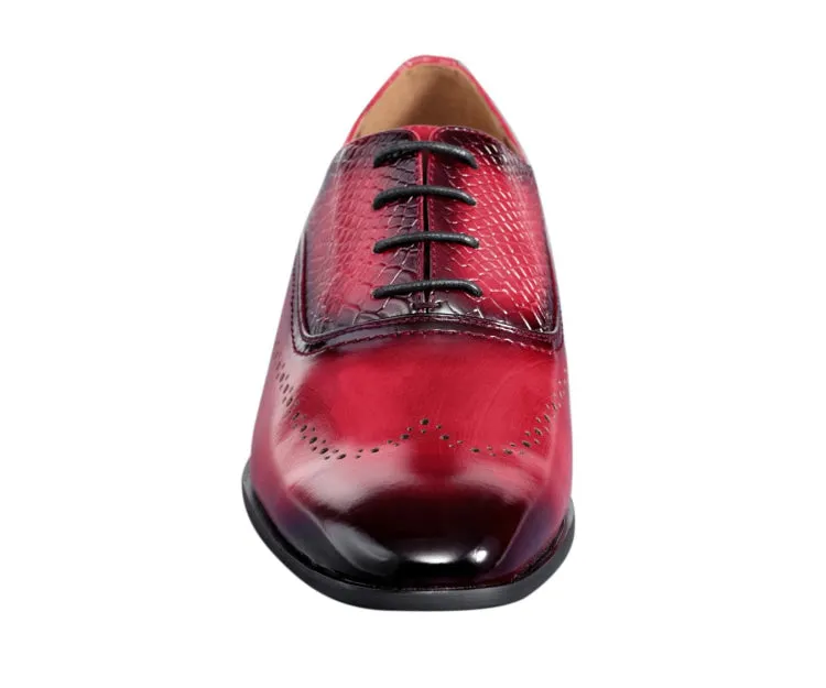 Amali Burke Oxford Men’s Red Leather Shoes