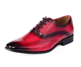 Amali Burke Oxford Men’s Red Leather Shoes