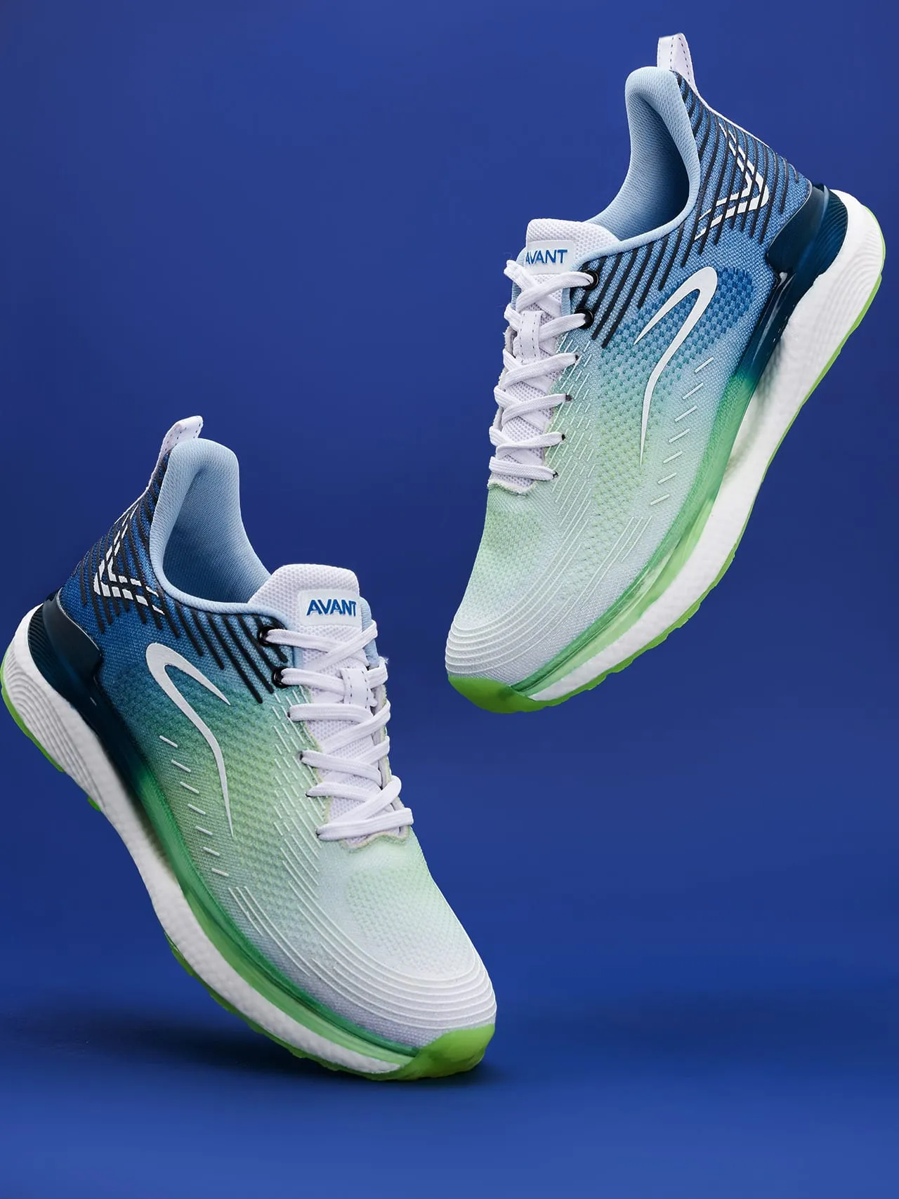 Avant Men's BounceMax Walking shoes-White/Blue/Green