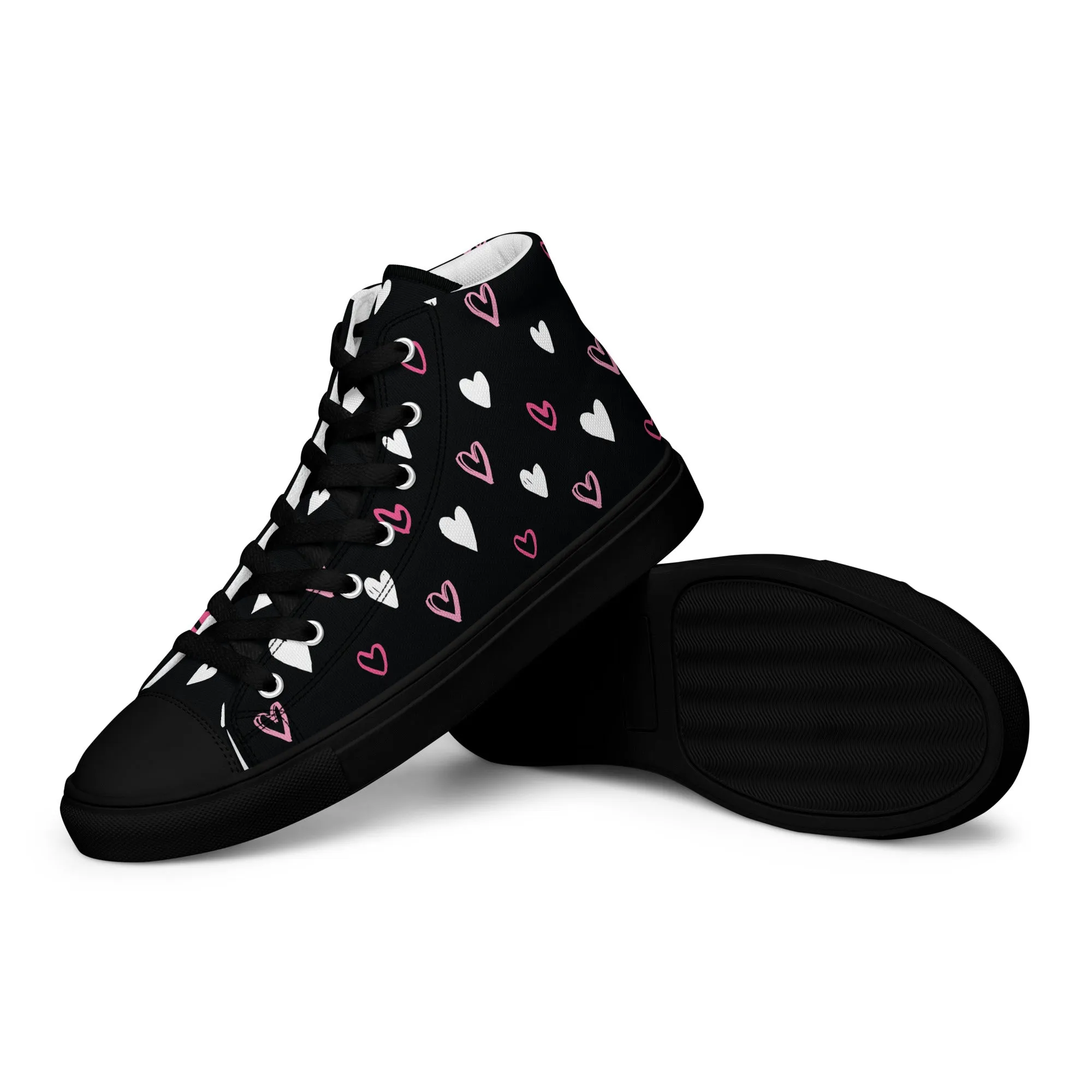 BE MY VALENTINE Men’s High Top Canvas Shoes