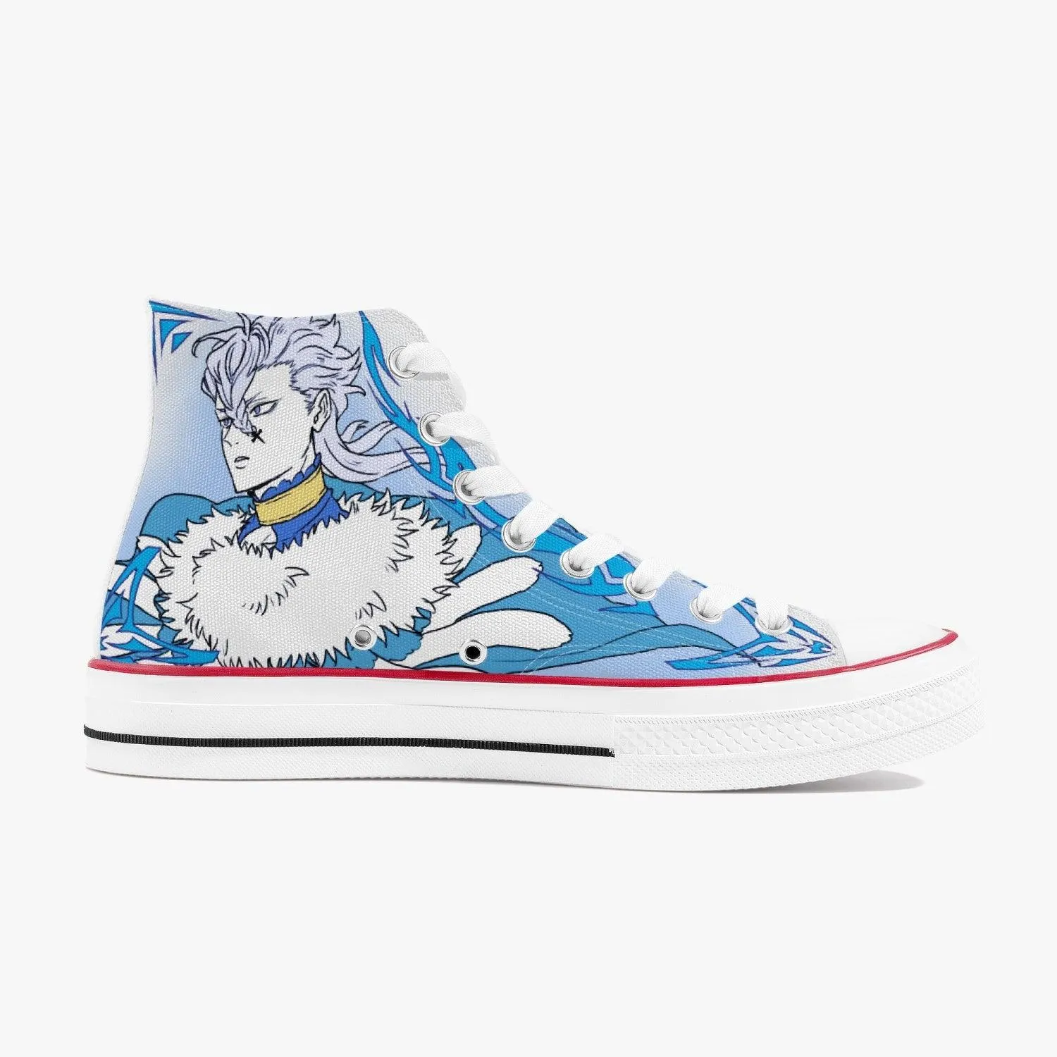 Black Clover Nozel Silva A-Star High White Anime Shoes
