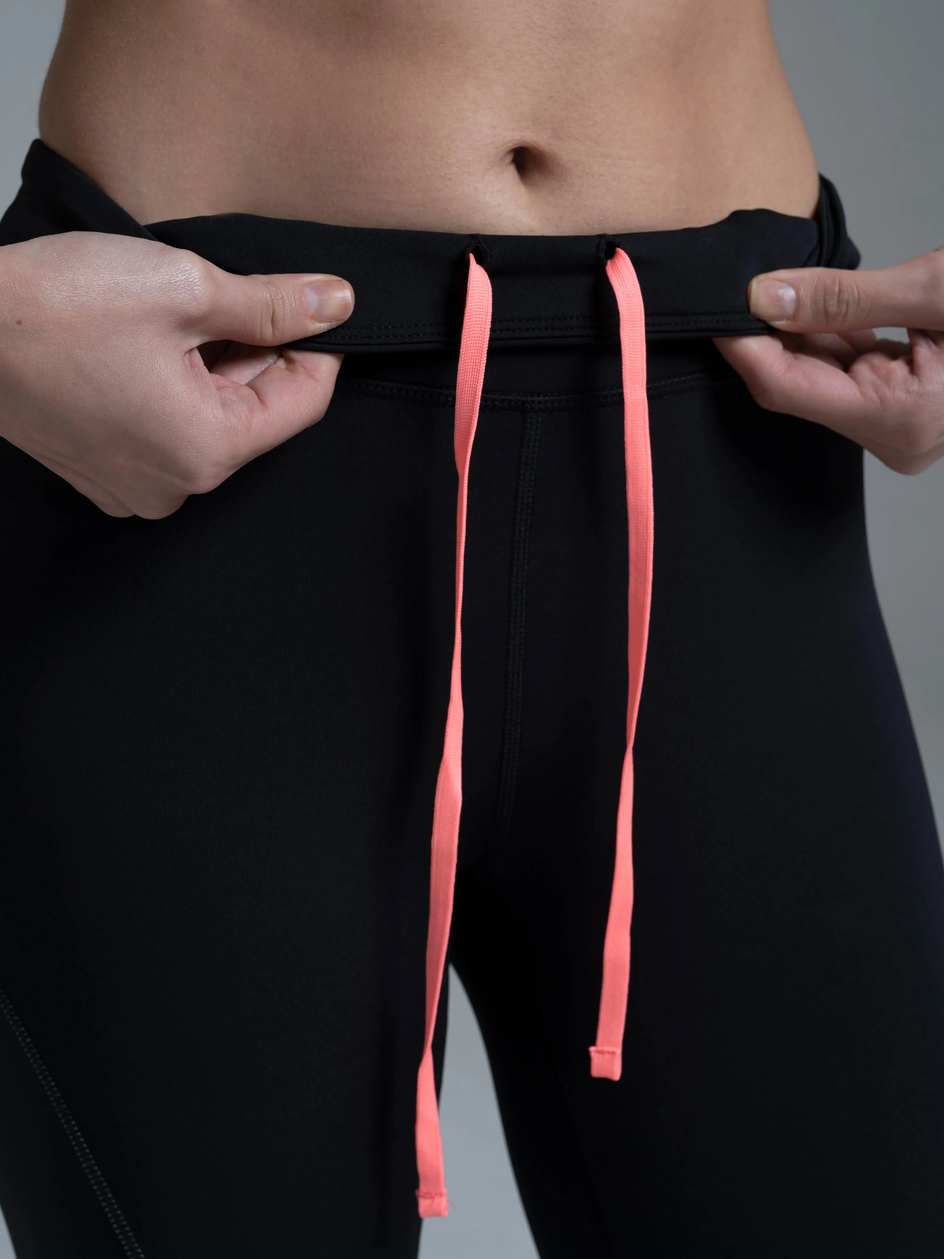 Black Top Shoe Absolute Fit Solid Workout Tights