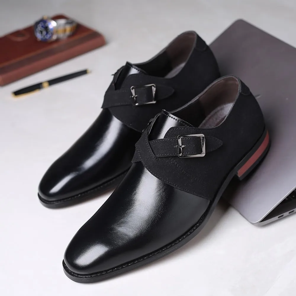 Business Oxford Shoes for Men Comfortable Casual Leather Suede Leather   Patent Leather Buckle Shoes Driving Genuine Leather Shoes Men's Mens Comfort Orthopedic Dress Shoes