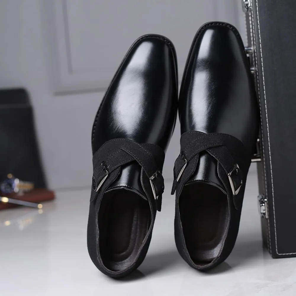 Business Oxford Shoes for Men Comfortable Casual Leather Suede Leather   Patent Leather Buckle Shoes Driving Genuine Leather Shoes Men's Mens Comfort Orthopedic Dress Shoes