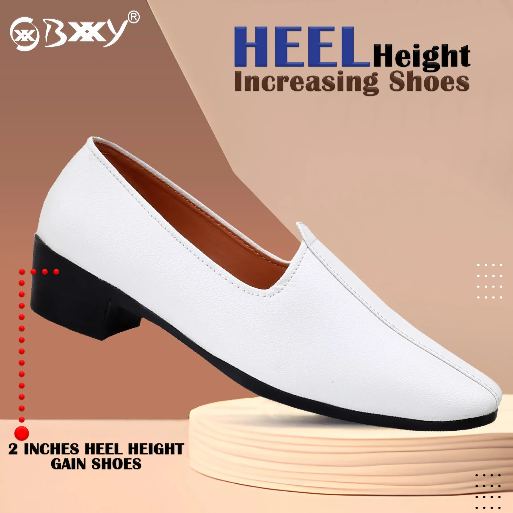 BXXY 2 Inch Height Increasing Men's Traditional Casual Punjabi Jutti