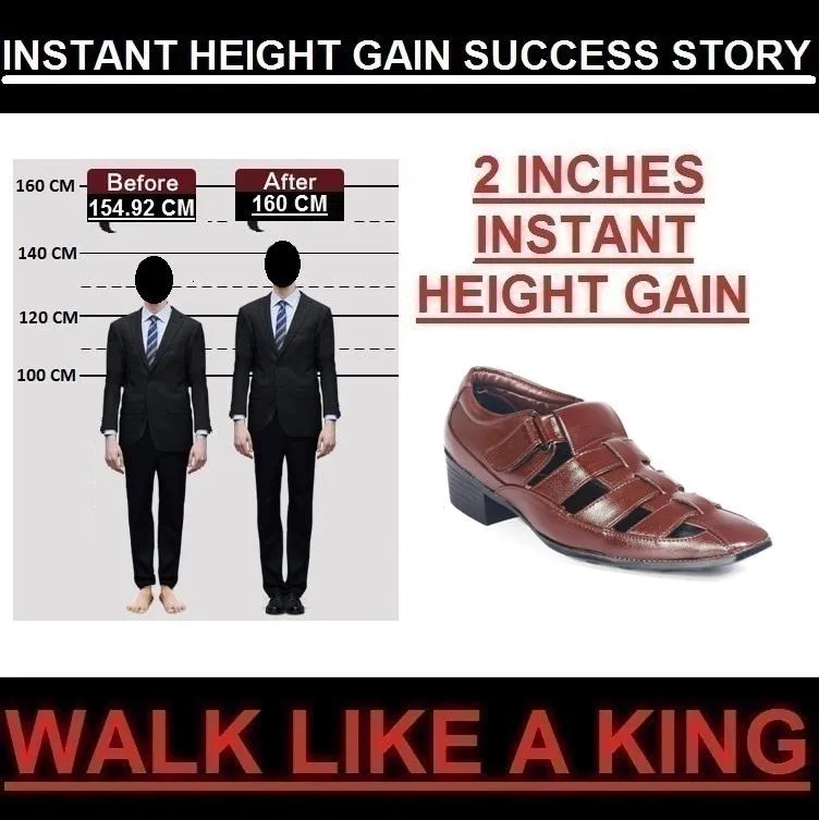 Bxxy Men's Height Increasing Formal Roman Sandals