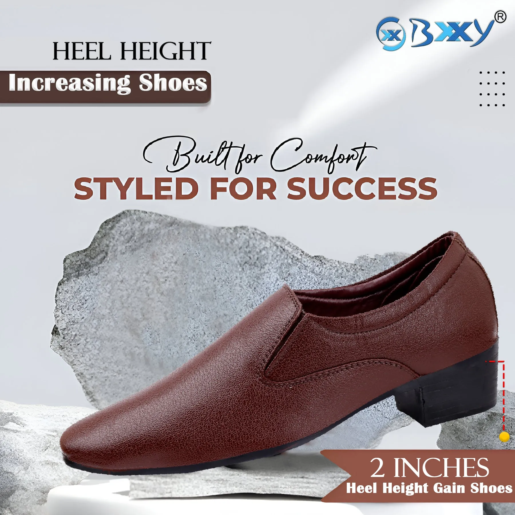 Bxxy's Height Increasing Elevator Slip-on Formal Shoes for Men (Copy)