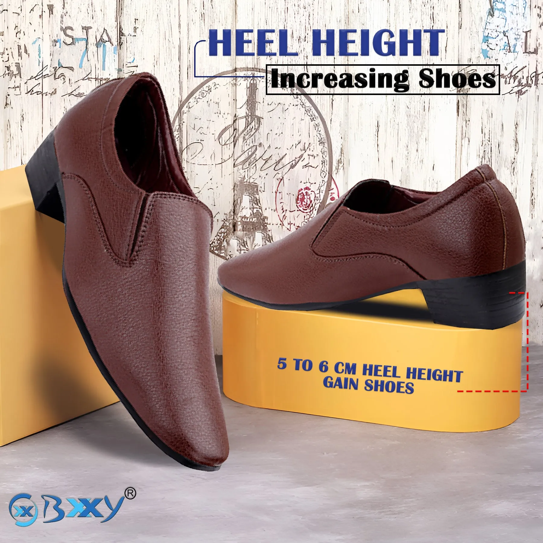 Bxxy's Height Increasing Elevator Slip-on Formal Shoes for Men (Copy)