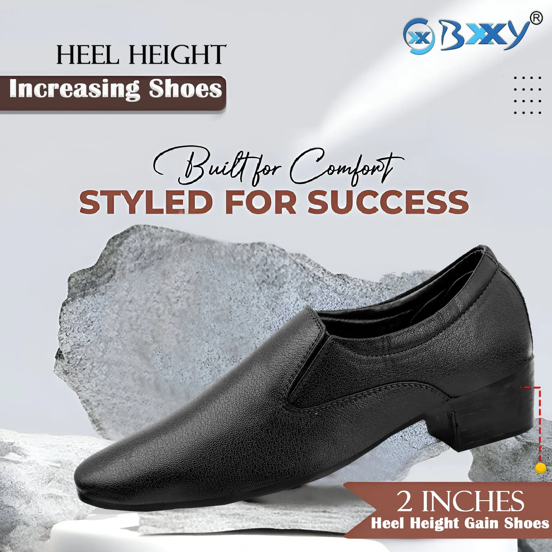 Bxxy's Height Increasing Elevator Slip-on Formal Shoes for Men (Copy)