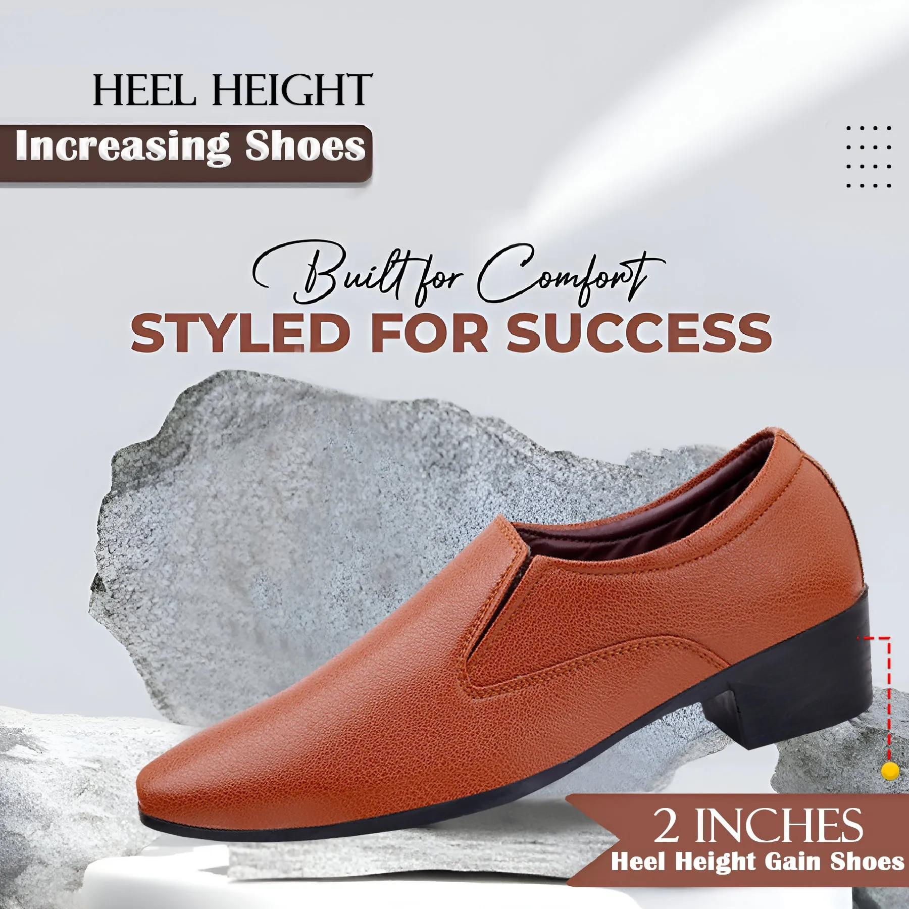 Bxxy's Height Increasing Elevator Slip-on Formal Shoes for Men (Copy)
