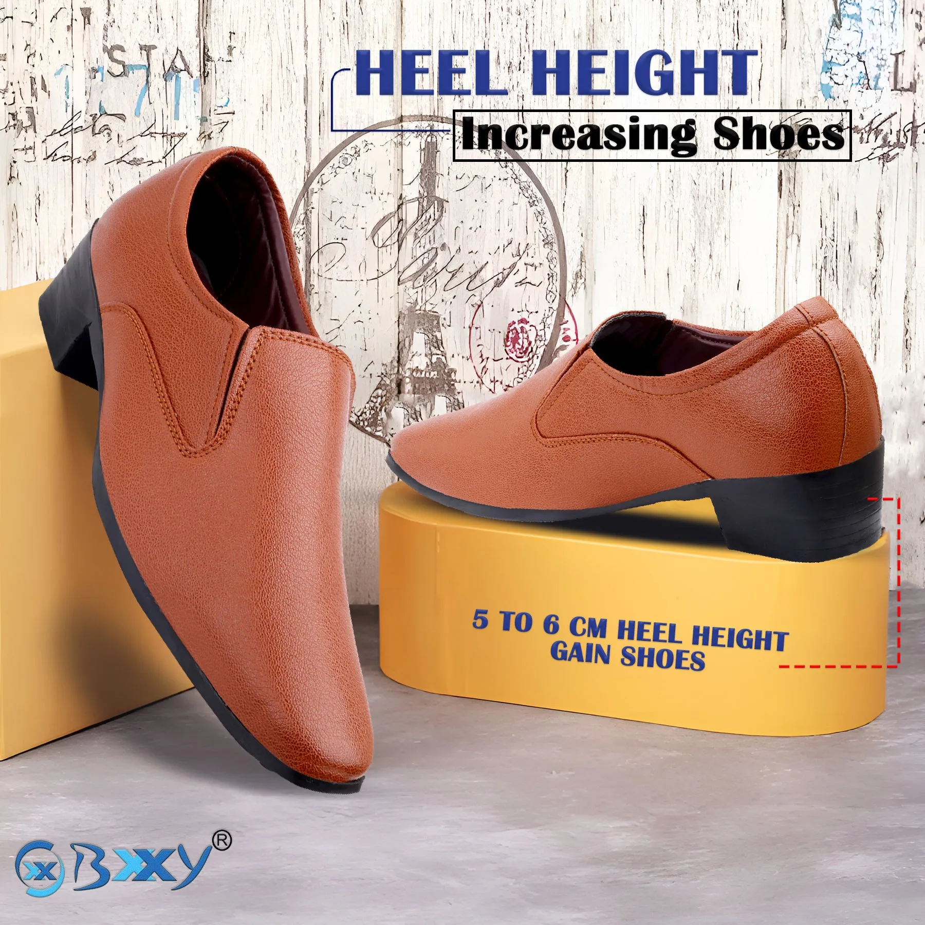 Bxxy's Height Increasing Elevator Slip-on Formal Shoes for Men (Copy)