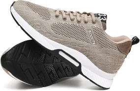 CERYTHRINA Men Elevator Sneakers Invisible Height Increasing Elevator Shoes Sports Shoes 2.36 Inches Breathable Lace up Sneakers