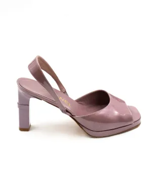 Chanel Pink Stacked heel Lilac Patent shoes Size EU 36.5 - AWC1761