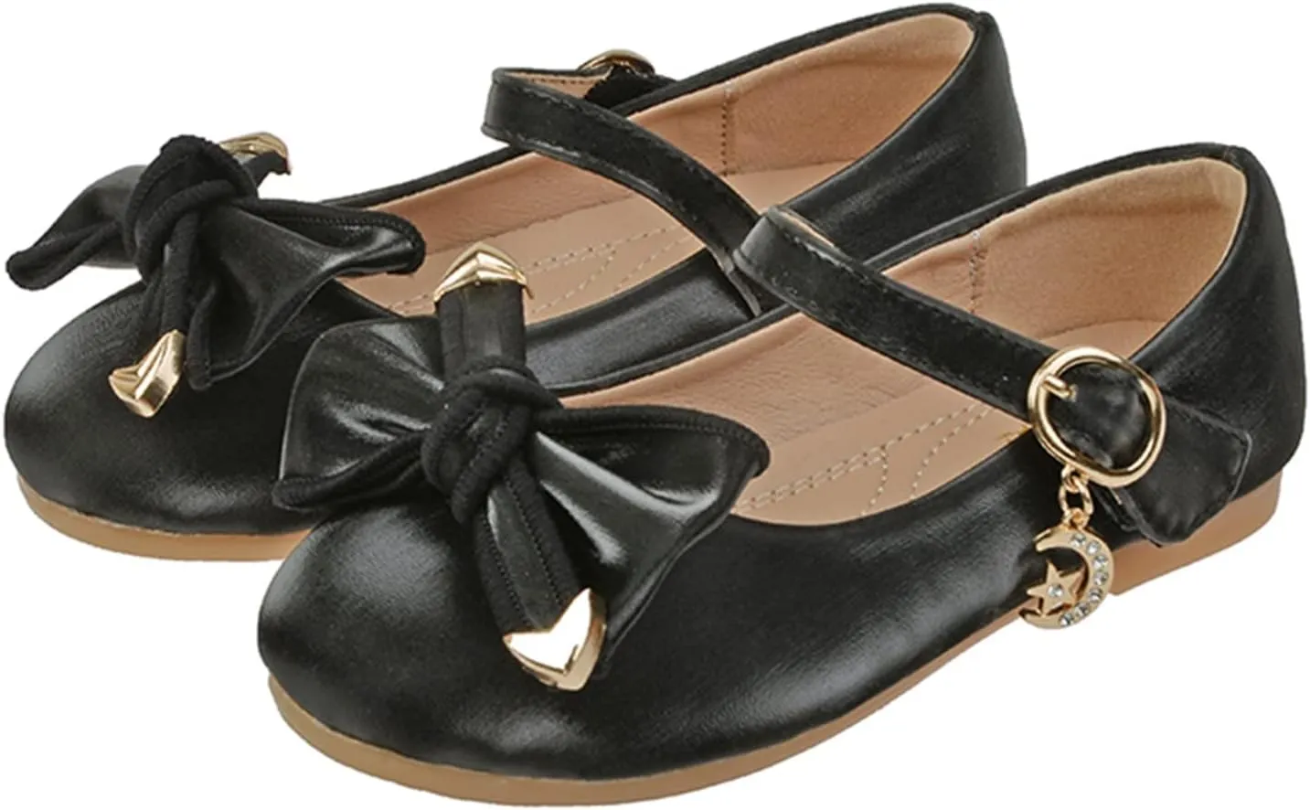 Children Shoes Leather Single Shoes Soft Soled Leather Shoes Bowknot Flower Single Shoes Small Shoes Kids Shoes Size 3