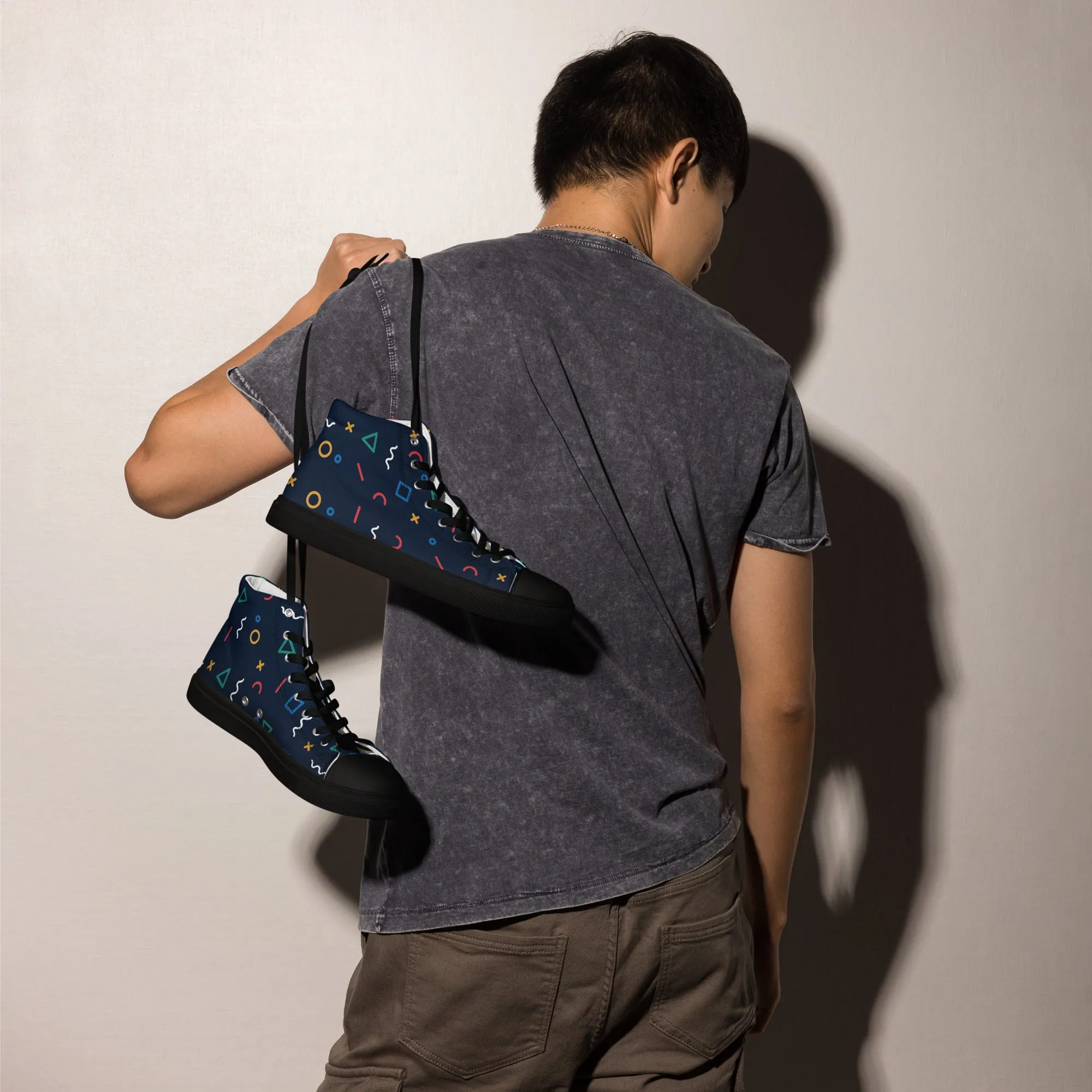 COSMIC Men’s High Top Canvas Shoes