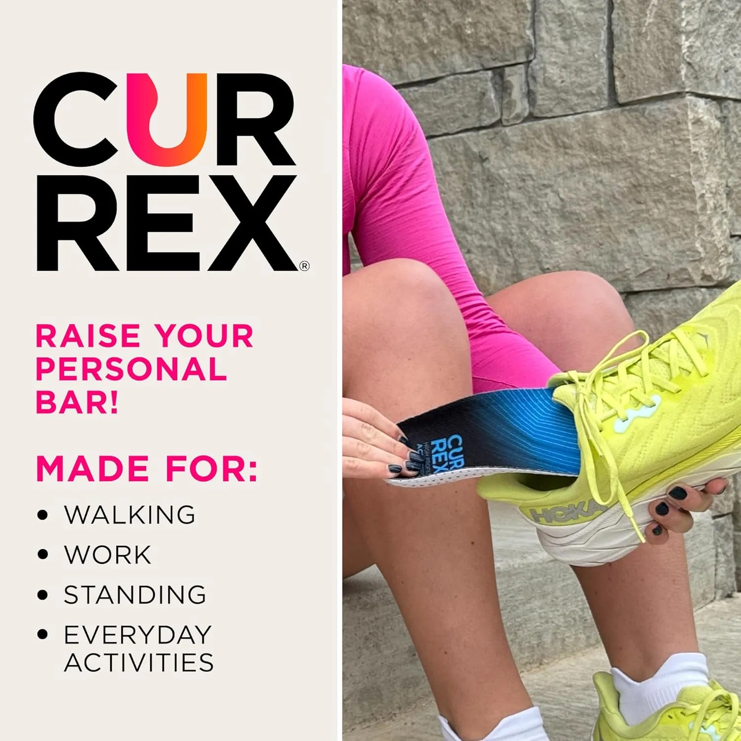 CURREX ActivePro Insoles for Basketball, Volleyball, Dance, Running & Other Sports Shoes – Arch Support Inserts to Help Reduce Fatigue & Ankle & Heel Pain – for Men & Women – Medium Arch, Small
