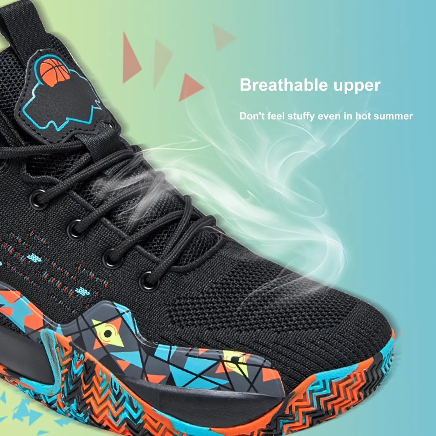 DHAEY Men's Basketball Shoes No-Slip Breathable Outdoor Shoes Fashion Graffiti Training Shoes (Color : C, Size : 9.5 Women/8 Men)