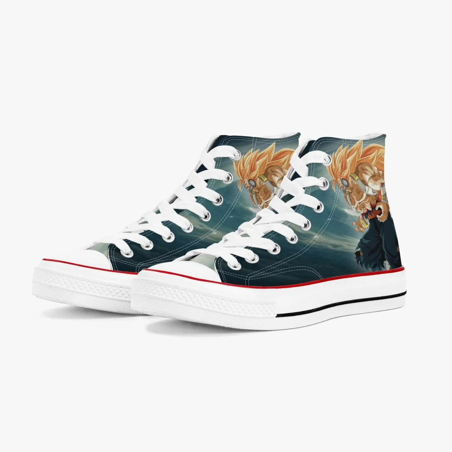 Dragon Ball Z Broly A-Star High White Anime Shoes