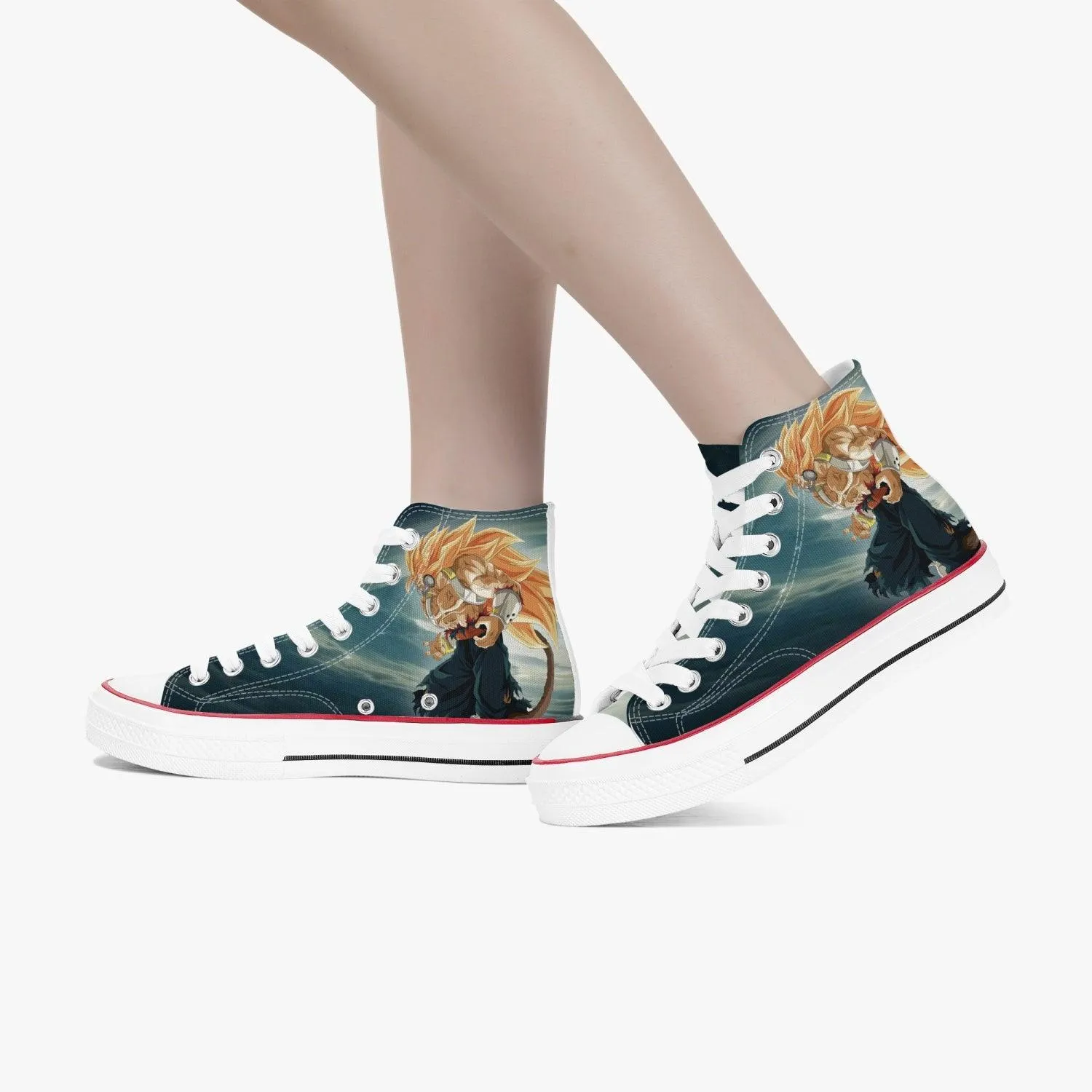 Dragon Ball Z Broly A-Star High White Anime Shoes