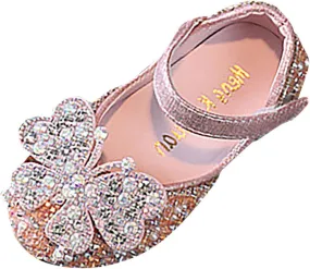 Flip Flops Kids Size 2 Childrens Shoes Pearl Rhinestones Shining Kids Princess Shoes Kids Moccasins Slippers