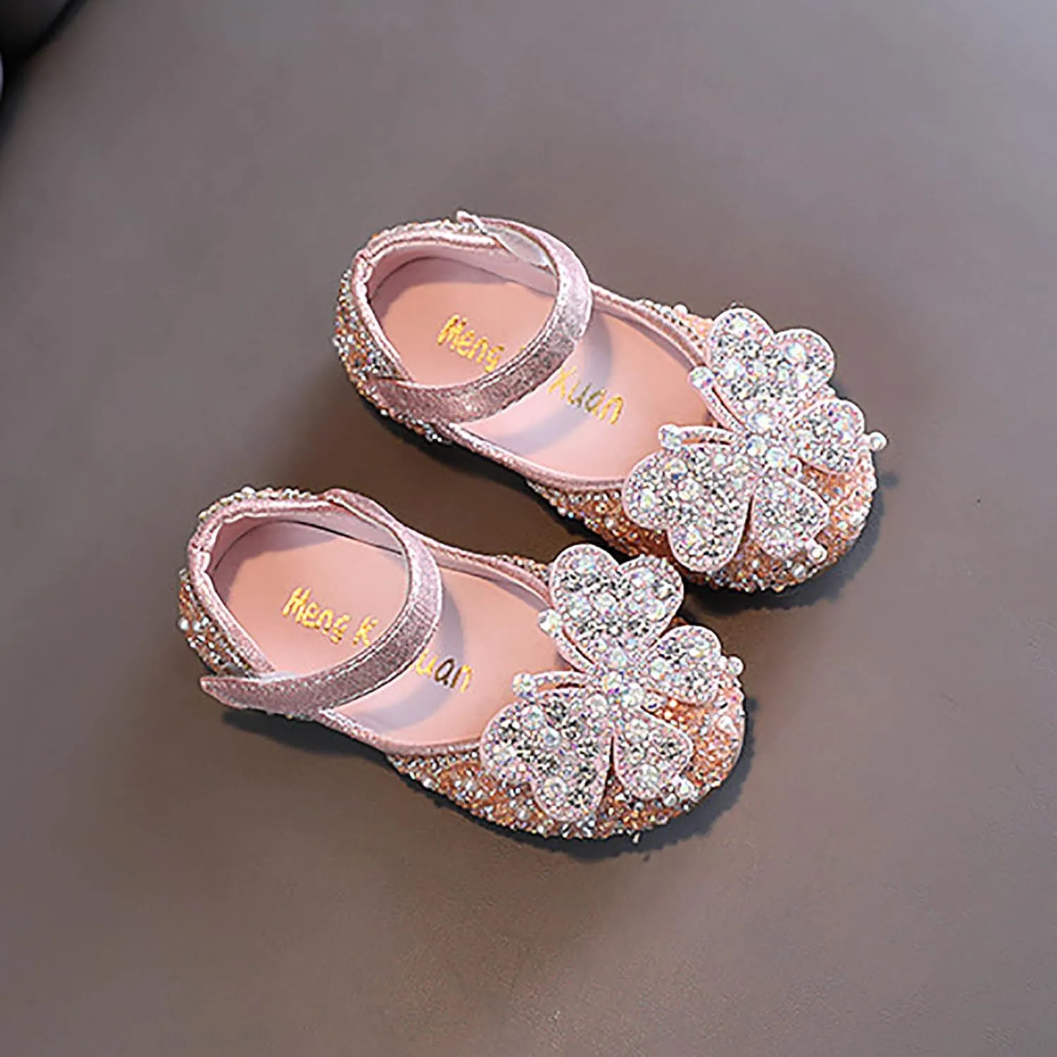 Flip Flops Kids Size 2 Childrens Shoes Pearl Rhinestones Shining Kids Princess Shoes Kids Moccasins Slippers