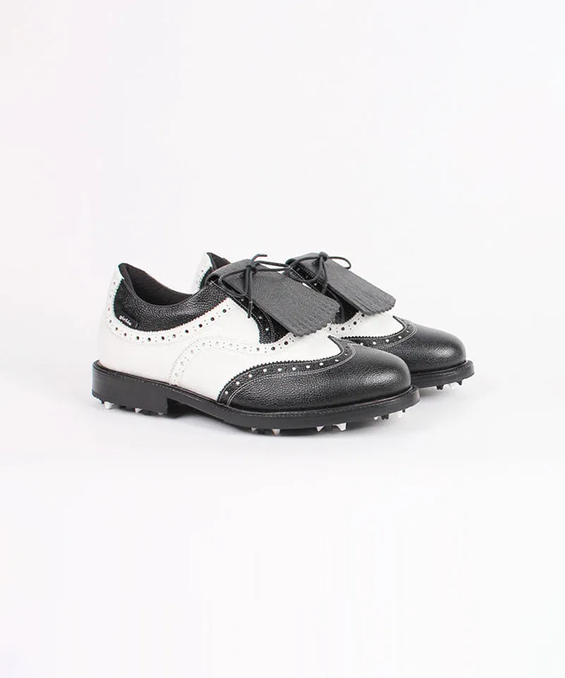 Giclee Unisex Classy Combi Premium Leather Golf Shoes - Black