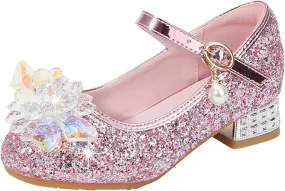 Girls Ballet Slippers Full Sole Toddler Little Kid Girls Dress Pumps Glitter Sequins Size 1 Baby Girls Shoes