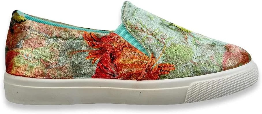 Girls' Brocade Butterfly Slip-On Shoes
