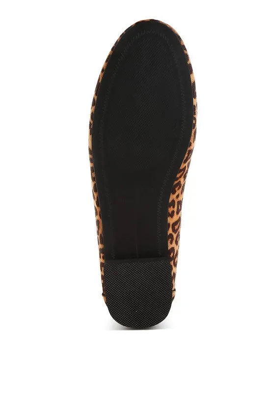 Horsebit Leopard Print Loafers
