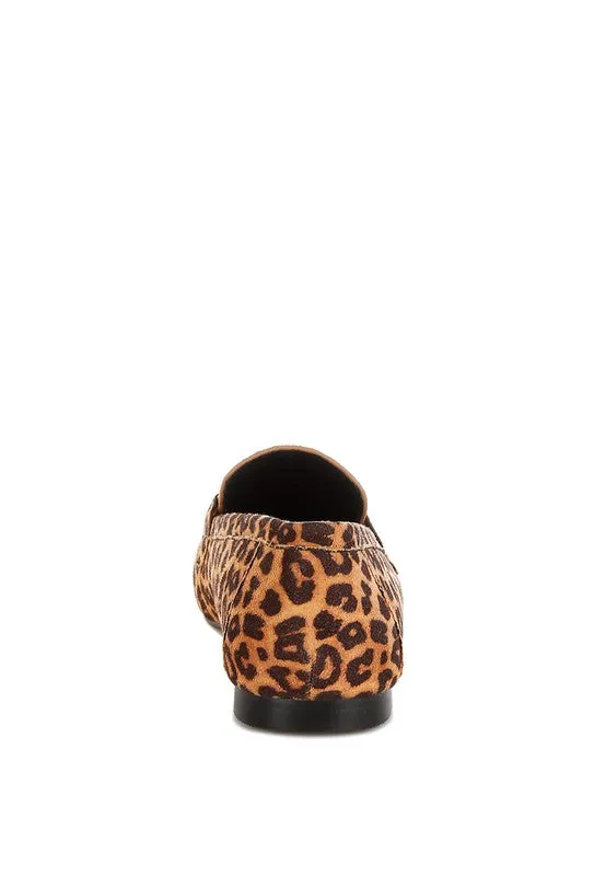 Horsebit Leopard Print Loafers