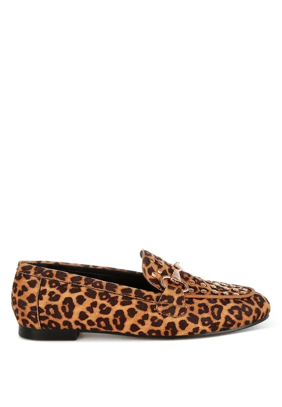 Horsebit Leopard Print Loafers