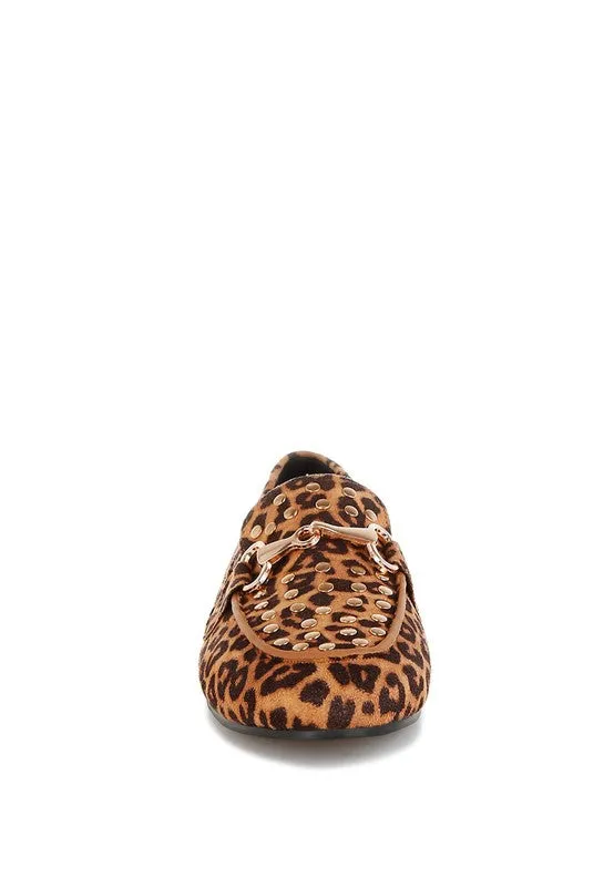 Horsebit Leopard Print Loafers