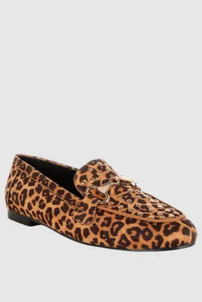 Horsebit Leopard Print Loafers