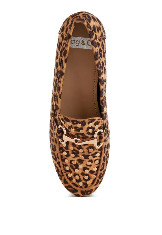 Horsebit Leopard Print Loafers