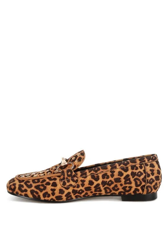 Horsebit Leopard Print Loafers