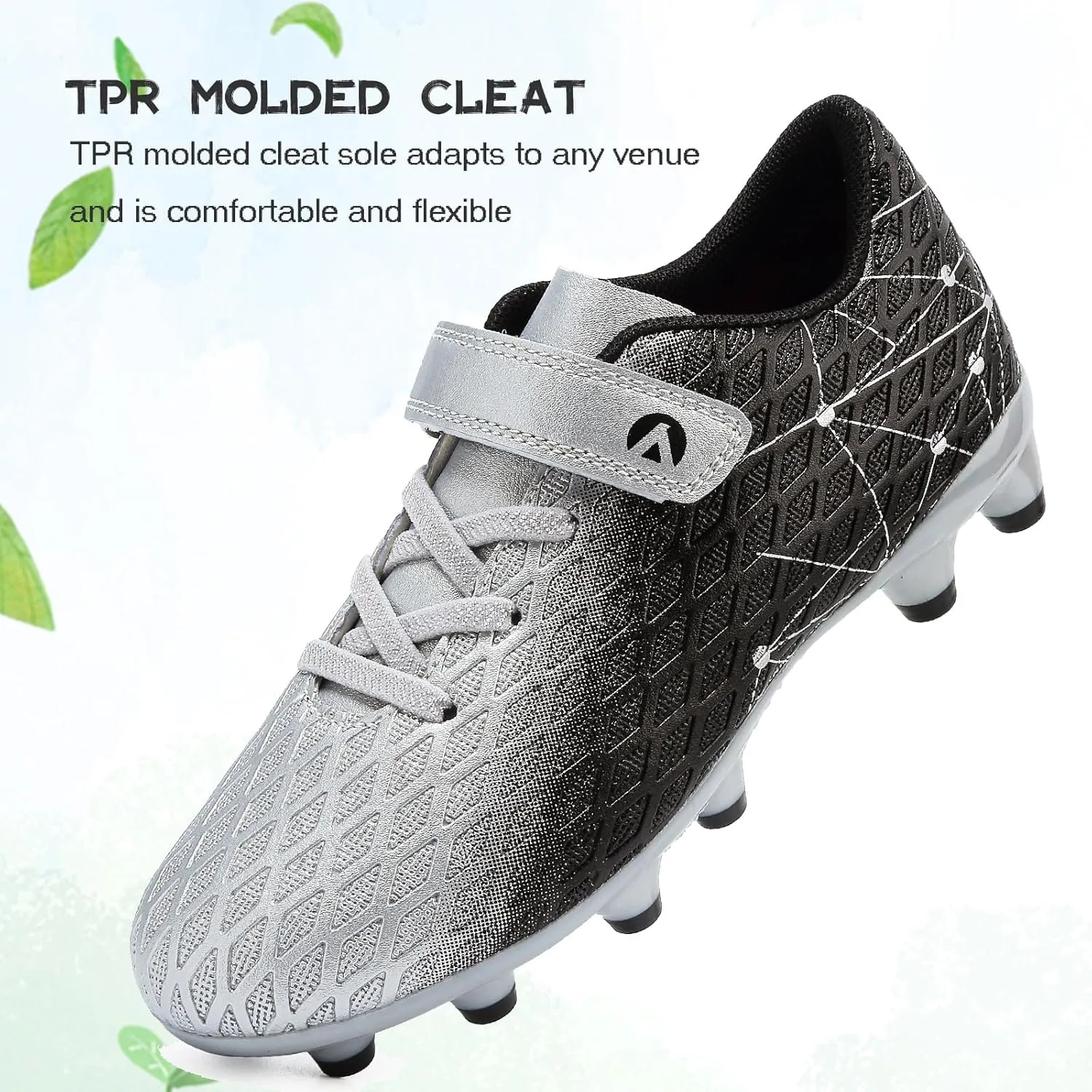 Kids Soccer Cleats Boys Girls Firm Ground Soccer FG/AG Soccer Athletic Outdoor Football Shoes Youth Turf Soccer Cleat Soccer Shoes for Little/Big Kid