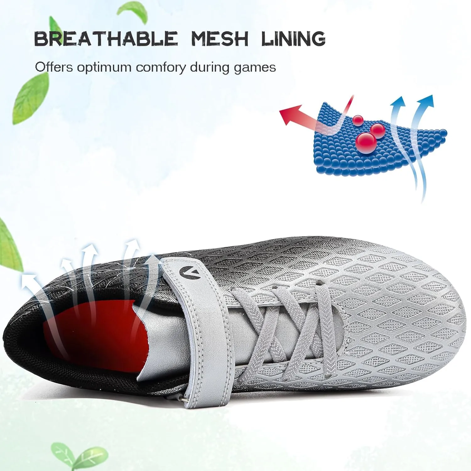 Kids Soccer Cleats Boys Girls Firm Ground Soccer FG/AG Soccer Athletic Outdoor Football Shoes Youth Turf Soccer Cleat Soccer Shoes for Little/Big Kid
