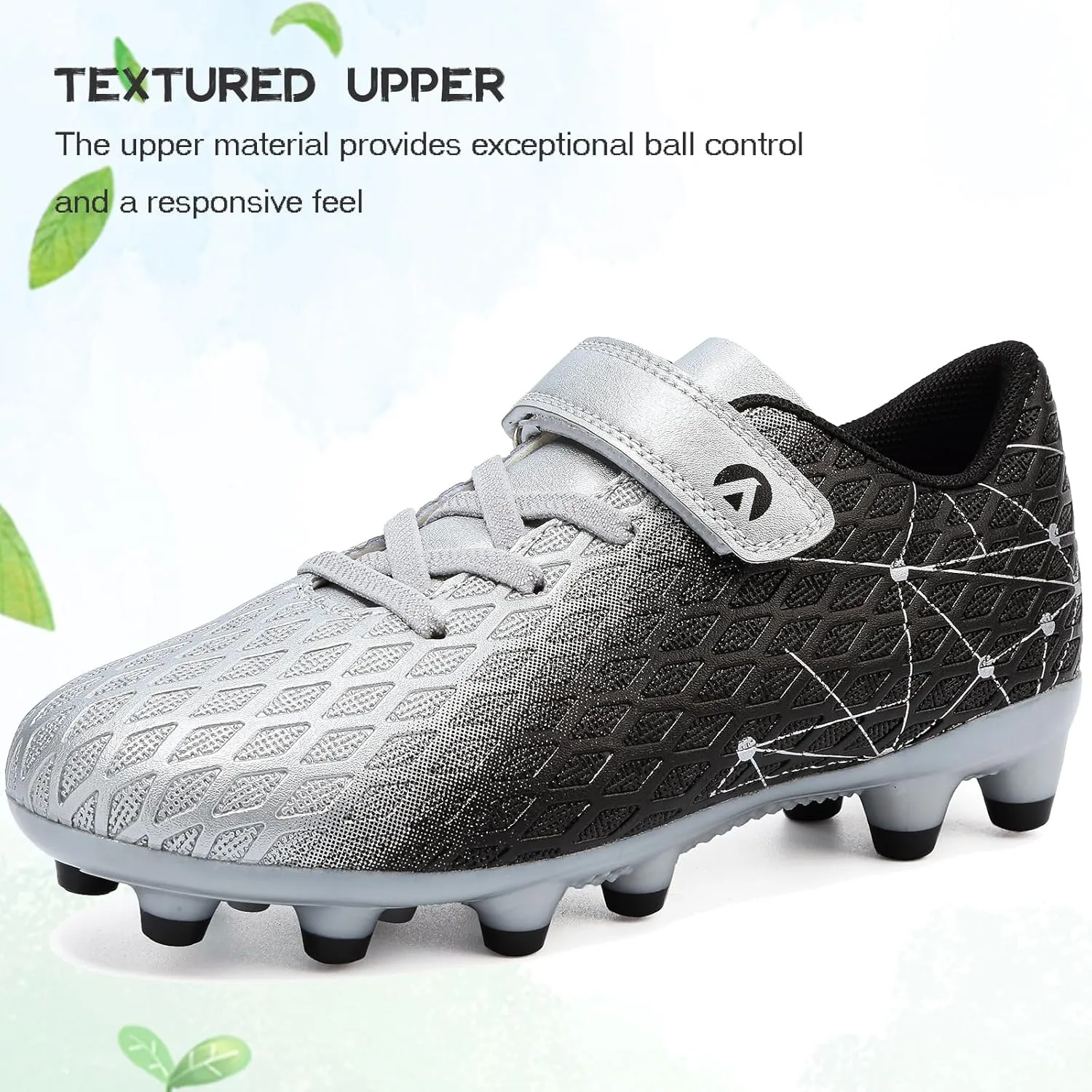 Kids Soccer Cleats Boys Girls Firm Ground Soccer FG/AG Soccer Athletic Outdoor Football Shoes Youth Turf Soccer Cleat Soccer Shoes for Little/Big Kid