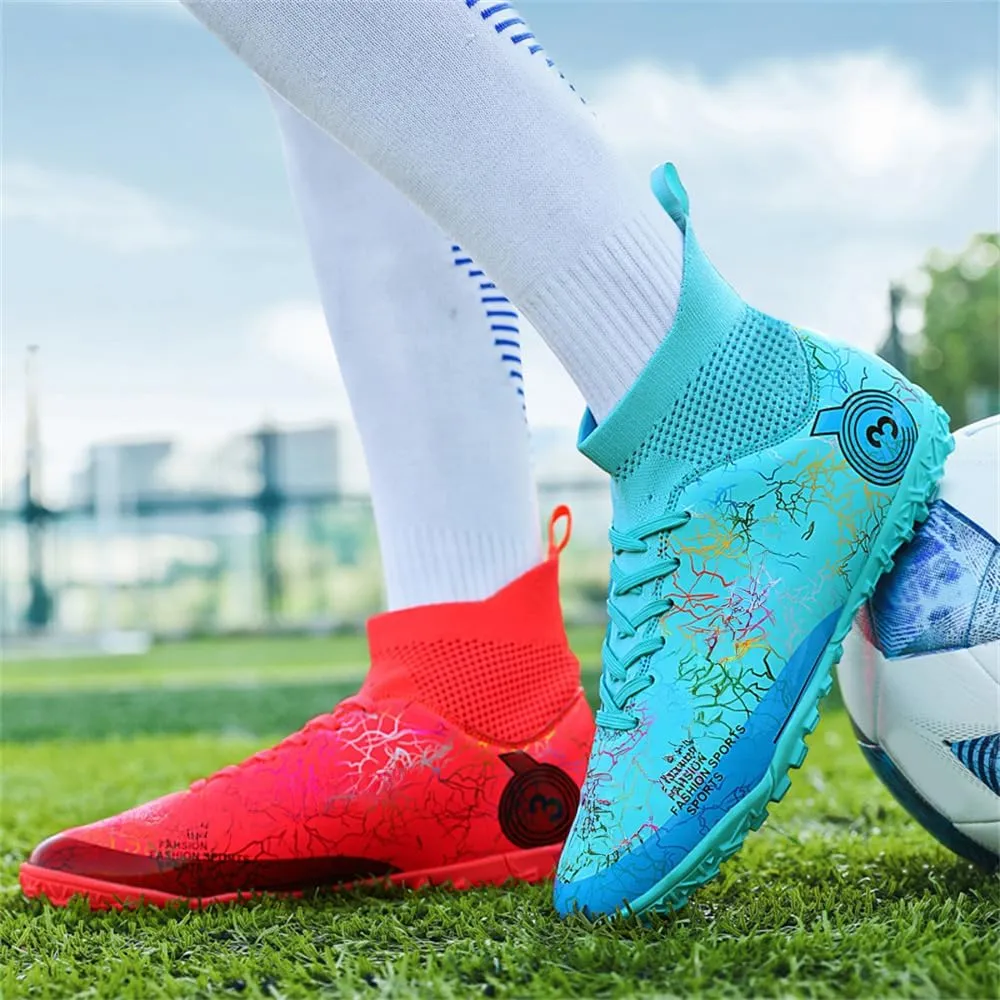 Kids Soccer Shoes Boys Girls Football Trainning Shoes Youth Firm Ground Athletic Turf Shoes Outdoor Professional Soccer Shoes Sneakers