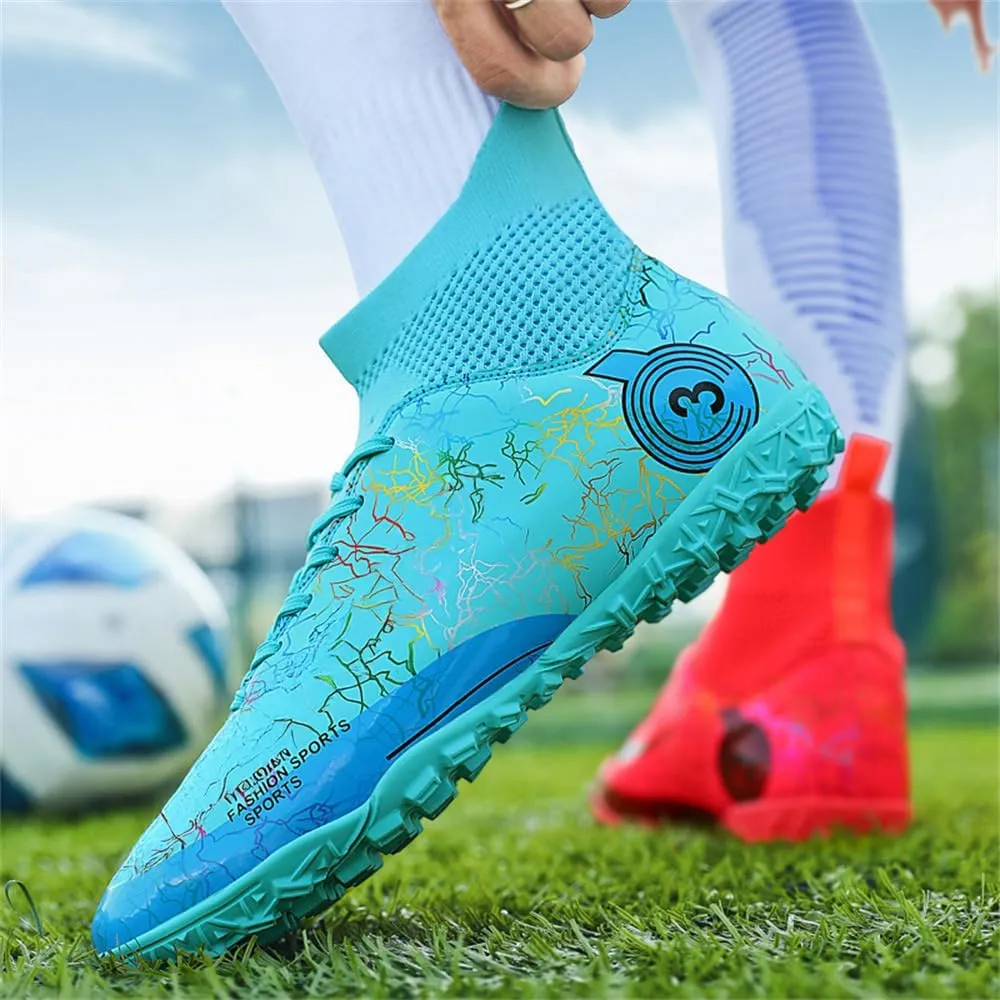 Kids Soccer Shoes Boys Girls Football Trainning Shoes Youth Firm Ground Athletic Turf Shoes Outdoor Professional Soccer Shoes Sneakers